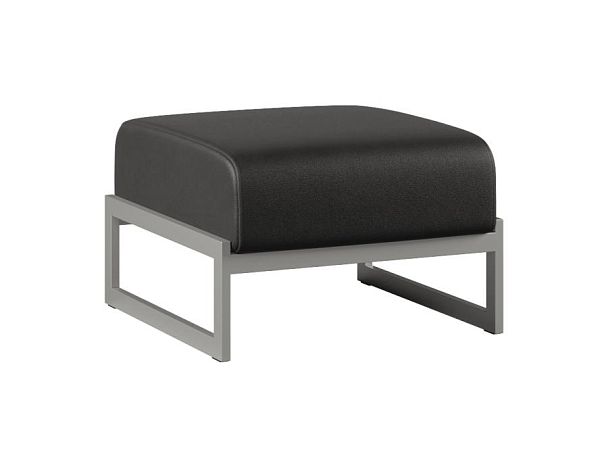 Пуф Everprof Solo Everprof Solo одноместный Металл Серый Экокожа Черный - Вид 1