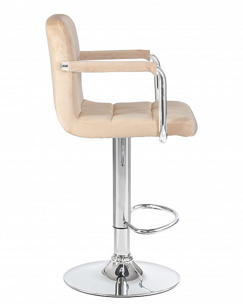 Стул барный DOBRIN KRUGER ARM (бежевый велюр (MJ9-10)) - Вид 3