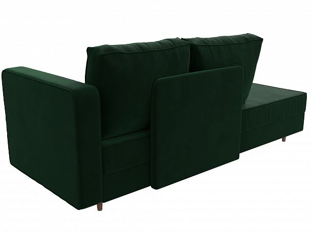 Кушетка Прайм правый (полностью велюр зеленый) - Вид 7