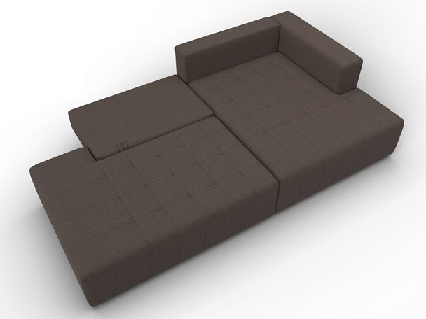 Диван угловой Лига-103 НПБ угол правый Рогожка коричневый - Вид 8