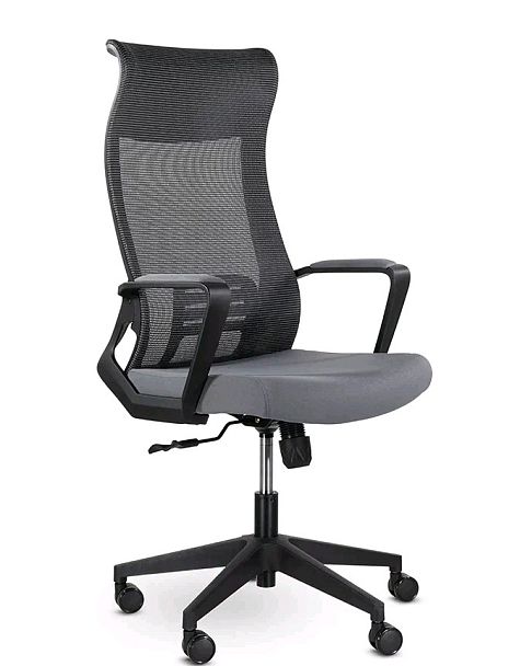 Кресло РЕКОРД М-878 ЧЕРНЫЙ ПЛАСТИК (Серый) OS-309 "Кресла для руководителей"  ТК-002587001468 серый - Вид 1