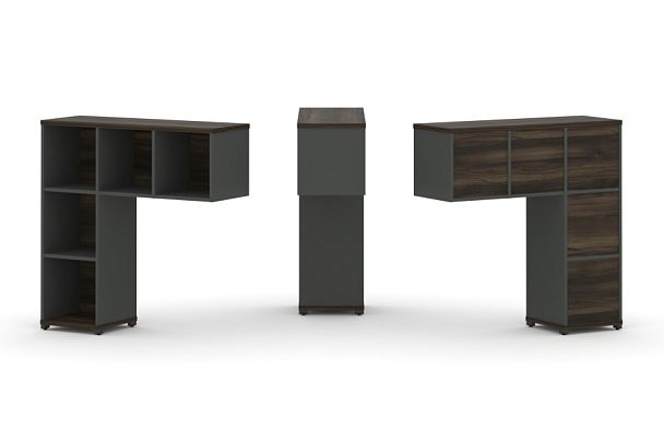 Concept Надставка низкая CN.ONN-001 Дуб Мали/Антрацит/Металл Антрацит 1099*365*1130 - Вид 1