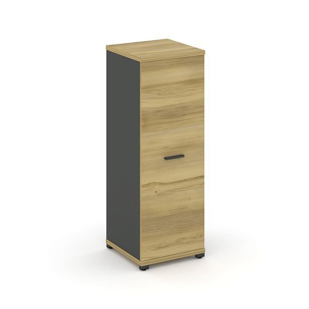 Concept Шкаф 1 узкая секция, 3 ниши CN.STU-316 A Дуб Винченцо/Антрацит/Металл Антрацит 420*420*1186 - Вид 1