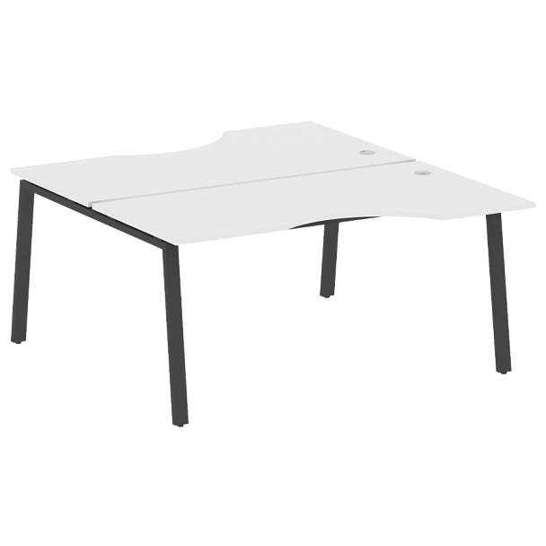 Metal System Р. ст. криволинейная на А-образном м/к БА.РАС-СА-2.1 Белый/Антрацит металл 1600*1835*750 - Вид 1