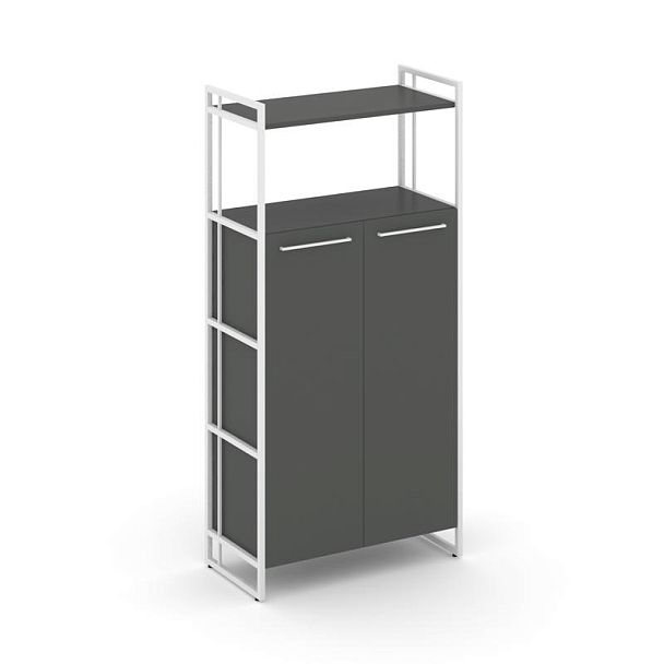 Rift Шкаф 4 ниши широкий RF.SS-43 Антрацит/Металл Белый 798*396*1648 - Вид 1