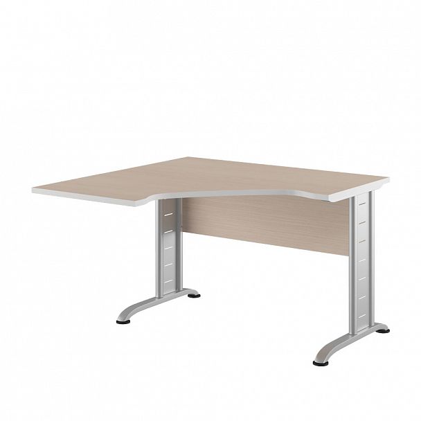 Рабочая станция левая Metal Swift 120x120x75 светлый дуб - Вид 1