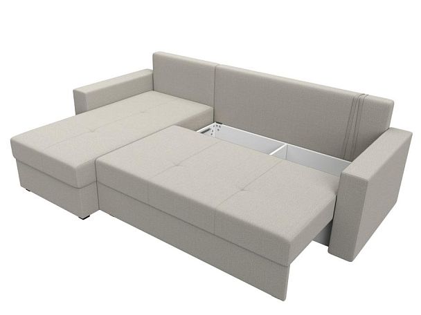 Диван угловой Верона Лайт левый угол Рогожка бежевый - Вид 7