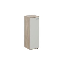 Шкаф средний 400х400х1200, 1 дв., з.ст HDF, левый / корпус: дуб темный; фасад: серый бархат Сигма / Sigma - Фото предпросмотра
