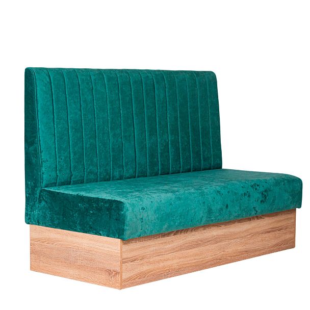 Диван Мистик, велюр PALERMO mentol 09, ЛДСП под дуб - Вид 2