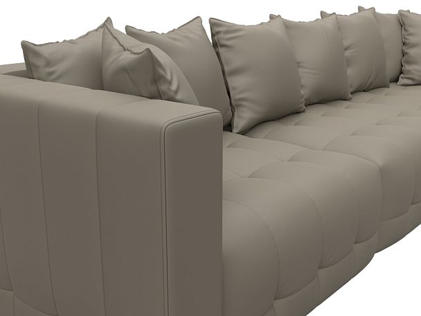 Диван прямой Лига-052 НПБ Лонг Экокожа бежевый - Вид 4