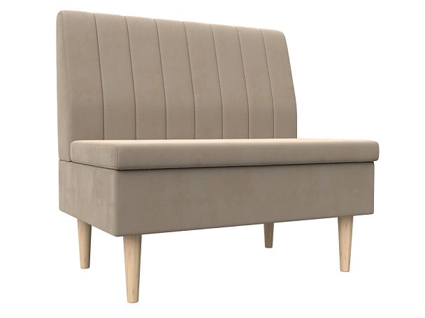 Диван прямой Мини Велюр бежевый - Вид 1