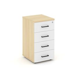 Стайл Проджект Тумба приставная SN.TPP-001 Акация Лорка/Белый/Черный Ручки 416*460*750 - Фото предпросмотра