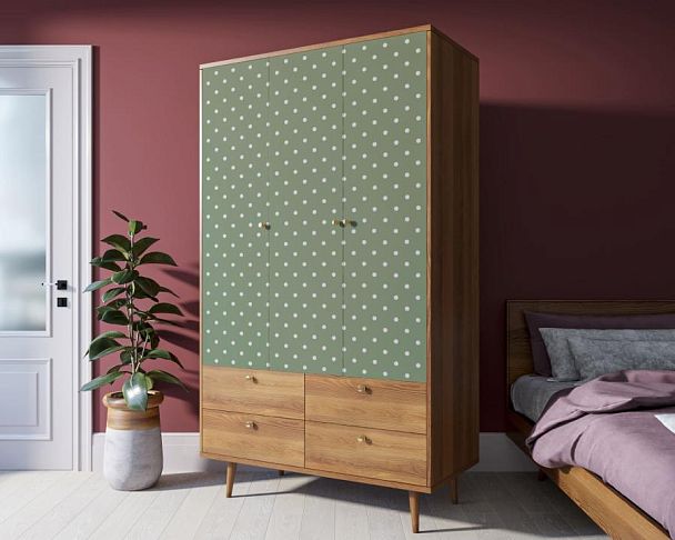 Шкаф трехстворчатый Berber принт 12 арт BB02/Print_12 - Вид 3