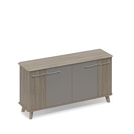 Шкаф греденция низкий закрытый Time wood ТМ 351 ВЛ/ВЛ/МП.ВЛ вяз либерти (корпус, столешница, топ) / мокко премиум (фасад) - Фото предпросмотра