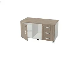 БЕРЛИН / BERLIN Сервисная тумба для копировальной техники 1100х560х740 Шорвуд/Белый - Фото предпросмотра