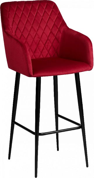 Барное поворотное кресло Барли К, Confetti bordo/черный - Вид 4