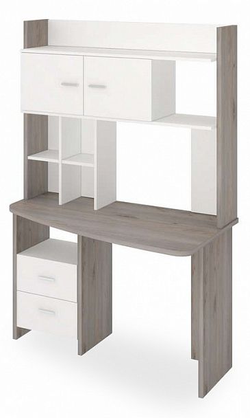 Стол компьютерный Нельсон Lite СКЛ-Крл120+НКЛХ-120 НБЕ ПРАВ Белый/Нельсон правый - Вид 1