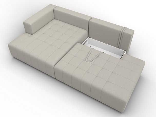 Диван угловой Лига-103 НПБ угол левый Рогожка бежевый - Вид 7