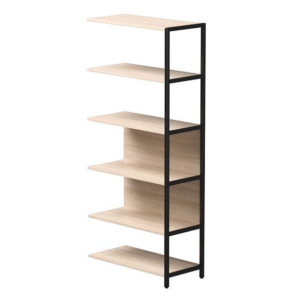 Полустеллаж металлический высокий Everprof EVO 805х385x1840 Дуб Соната/Черный - Вид 1