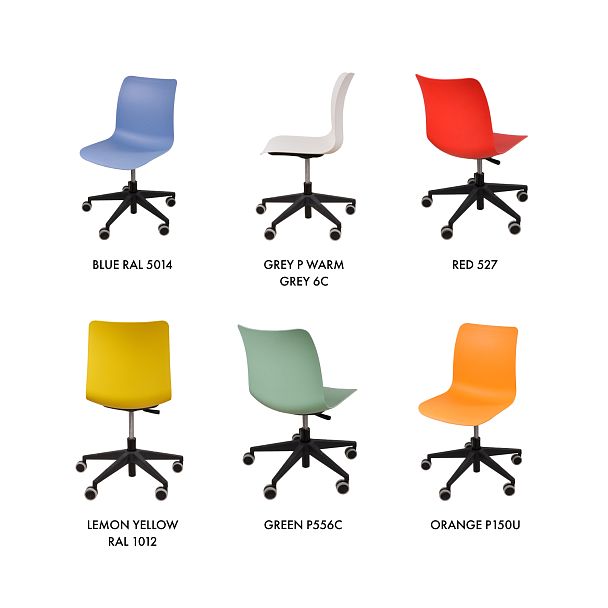 Кресло College SW на черной крестовине Cipro	, синий - Вид 3