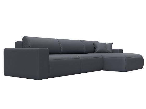 Диван угловой Лига-036 НПБ Классик Лонг правый угол Экокожа серый - Вид 3