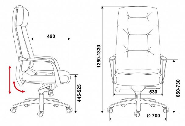 Кресло руководителя "Dao" black - Вид 7