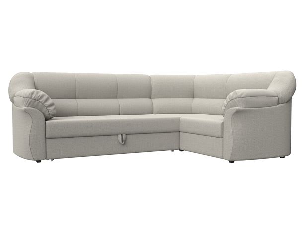 Диван угловой Карнелла правый угол Рогожка бежевый - Вид 1