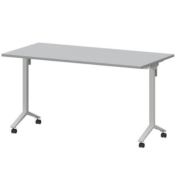 Стол мобильный складной МБ22-140.70 Серый/Белый 1400x700x750 Моби - Вид 1