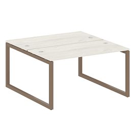 Metal System Quattro Р. ст. на О-образном м/к 50БО.РАС-СП-2.3 Дуб наварра/Мокко металл 1400*1475*750 - Фото предпросмотра