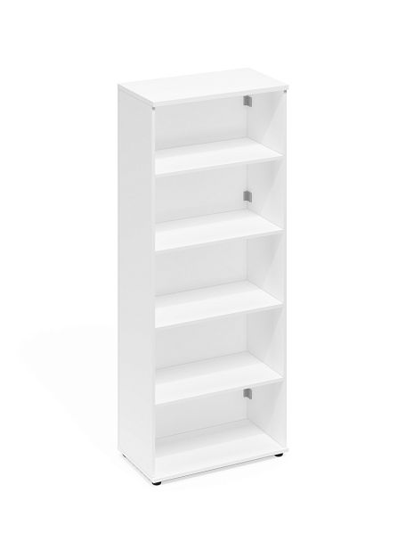 Стеллаж высокий с задней стенкой ДСП A4 А4 376 белый премиум - Вид 1