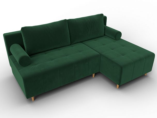 Диван угловой Лига-102 угол универсальный Велюр зеленый - Вид 6
