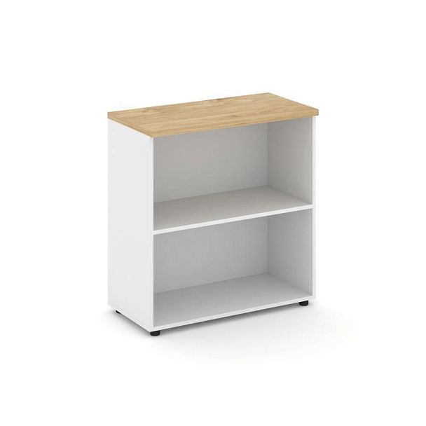 Стайл Проджект Стеллаж низкий широкий SN.STS-300 Белый/Тиквуд Светлый 796*400*833 - Вид 1