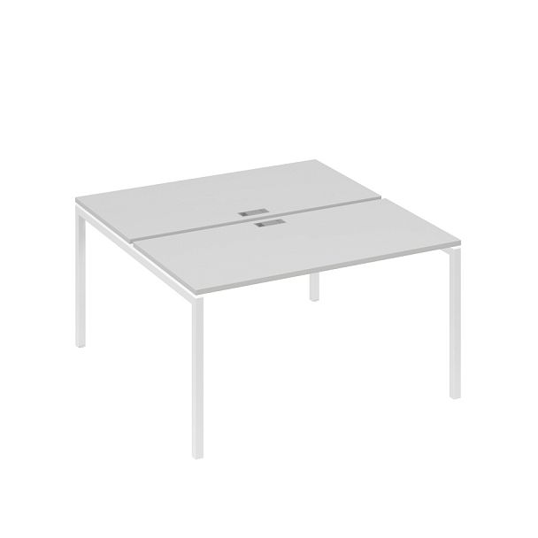 Рабочая станция опоры DUE 2х140 A4 А4 С2 174 БП серый / металлокаркас белый - Вид 1