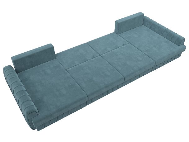 Диван П-образный Лига-057 НПБ Лонг Велюр бирюзовый - Вид 9