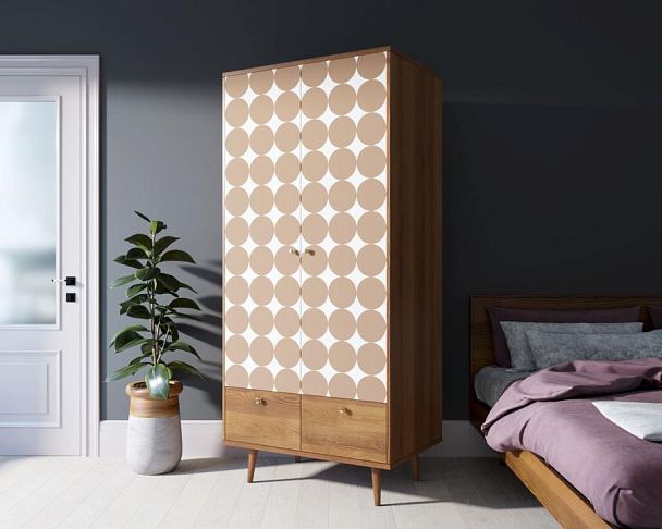 Шкаф двухстворчатый Berber принт 17 арт BB16/Print_17 - Вид 3