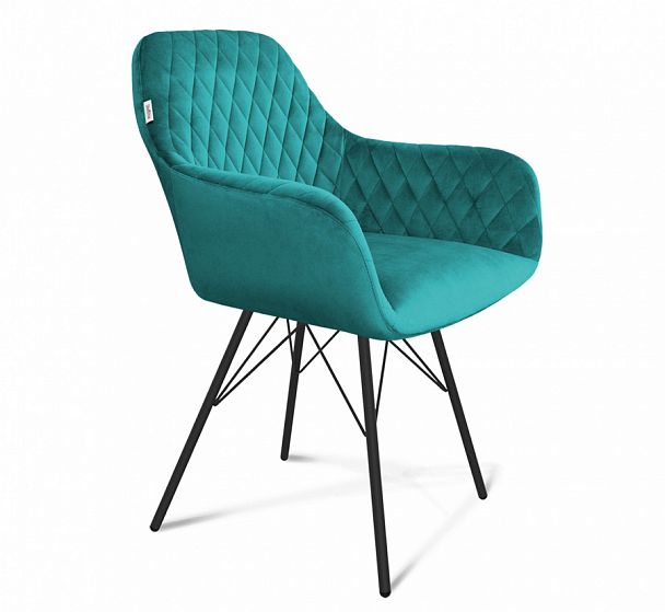 Стул Sheffilton SHT-ST38/S37 альпийский бирюзовый/черный муар - Вид 1