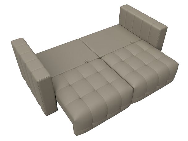 Диван прямой Лига-052 НПБ Экокожа бежевый - Вид 9