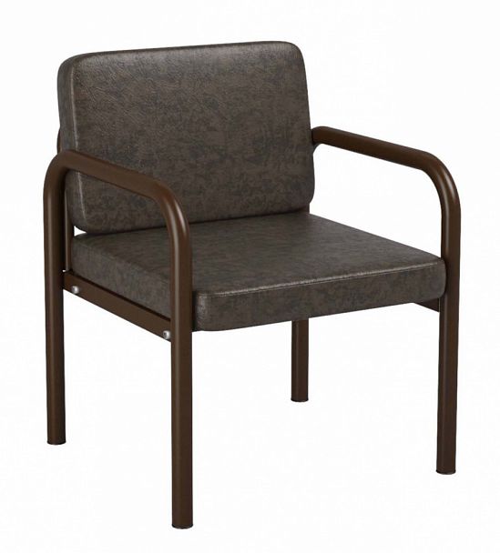 Диван-кресло на круглой трубе, экокожа "880.1" - Вид 1