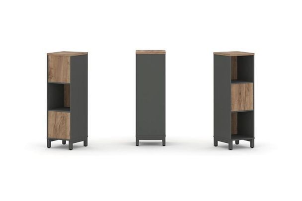 Style Project Набор стеллажа 2-х сторон., 3 яр. SN.NSD-311 Антрацит/Дуб Табак/Металл Антрацит 387*40 - Вид 1