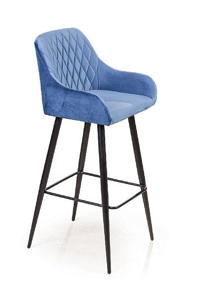 Стул барный Robert, бархат синий 29 - Вид 1
