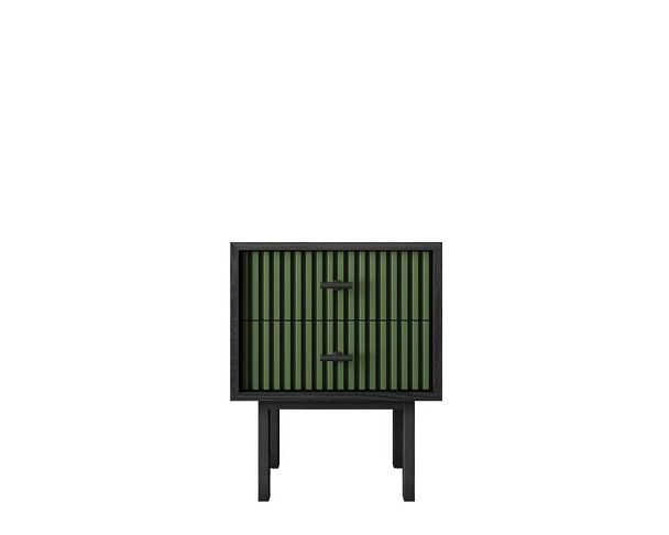 Тумбочка с двумя ящиками Emerson арт EM16/green/L - Вид 1