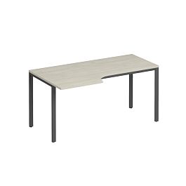 Стол эргономичный левый на металлокаркасе МП2 Формула МП2 К 197 дуб шамони светлый / антрацит - Фото предпросмотра