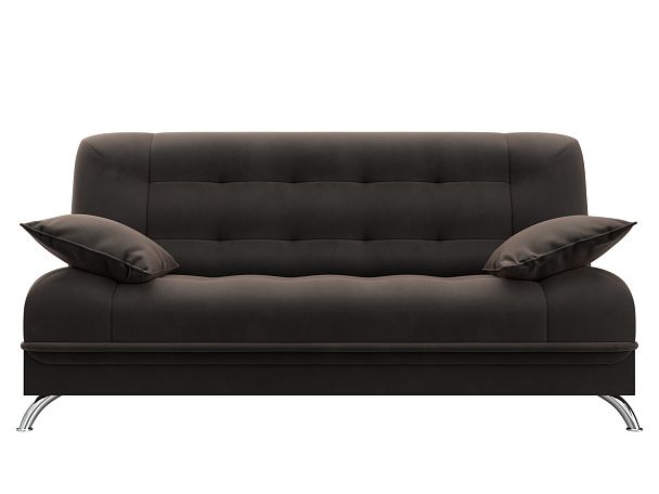 Диван Книжка Анна (полностью велюр коричневый) - Вид 2