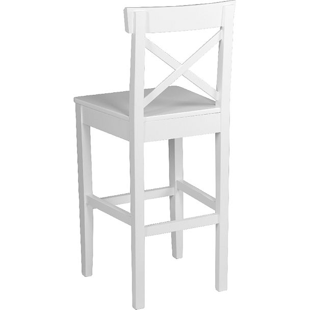 Стул полубарный деревянный с жестким сиденьем Бергольф Белый - Вид 5