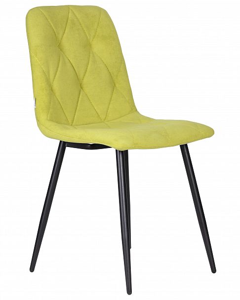 Стул обеденный DOBRIN CHILLY ROMBO (Лайм Simple 14, основание черное) - Вид 2