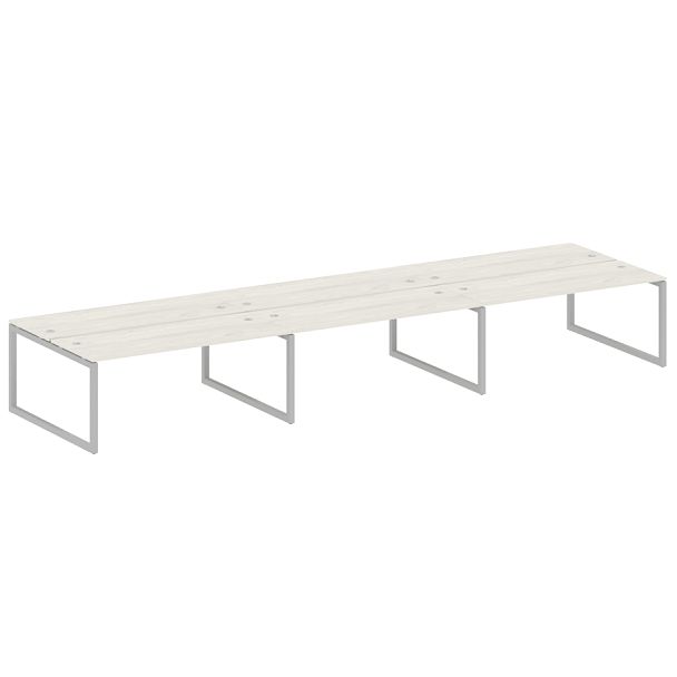 Metal System Quattro Р. ст. на 6 раб. места на О-образном м/к 50БО.СМ-6.5 Дуб наварра/Серый металл 5400*1475*750 - Вид 1