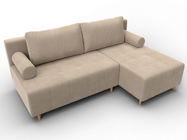 Диван угловой Лига-102 угол универсальный Велюр бежевый - Вид 6