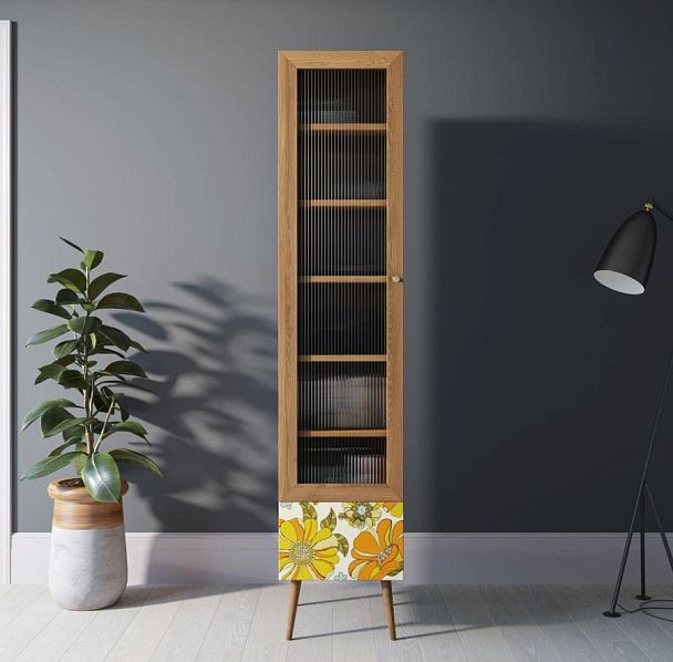 Буфет Berber одностворчатый с ящиком принт 47 арт BB48/Print_47 - Вид 5