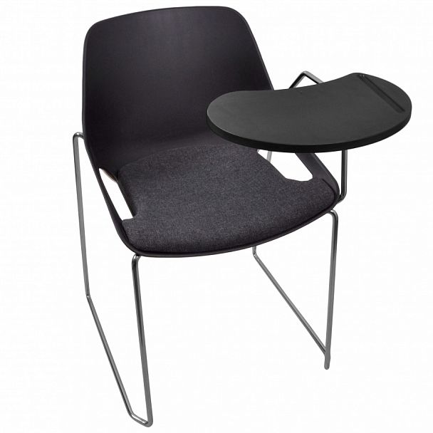 Стул Q5 c мягким сиденьем ( пруток с пюпитром ), черный - Вид 1