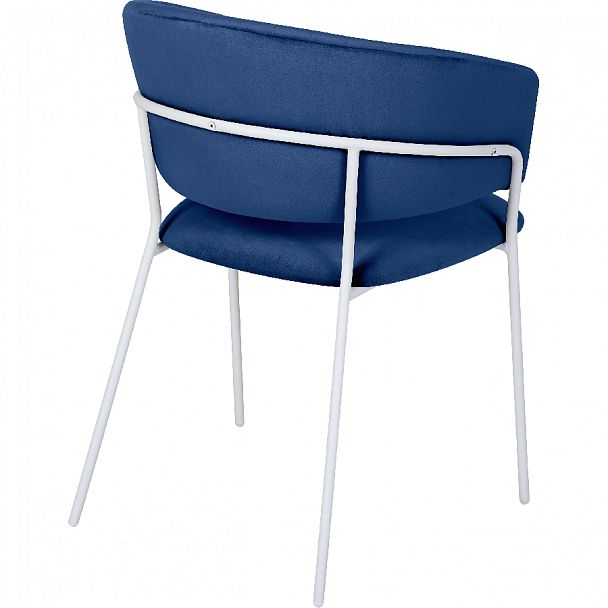 Комплект кухонных стульев Даксон синий велюр/белый, 4 шт. - Вид 4
